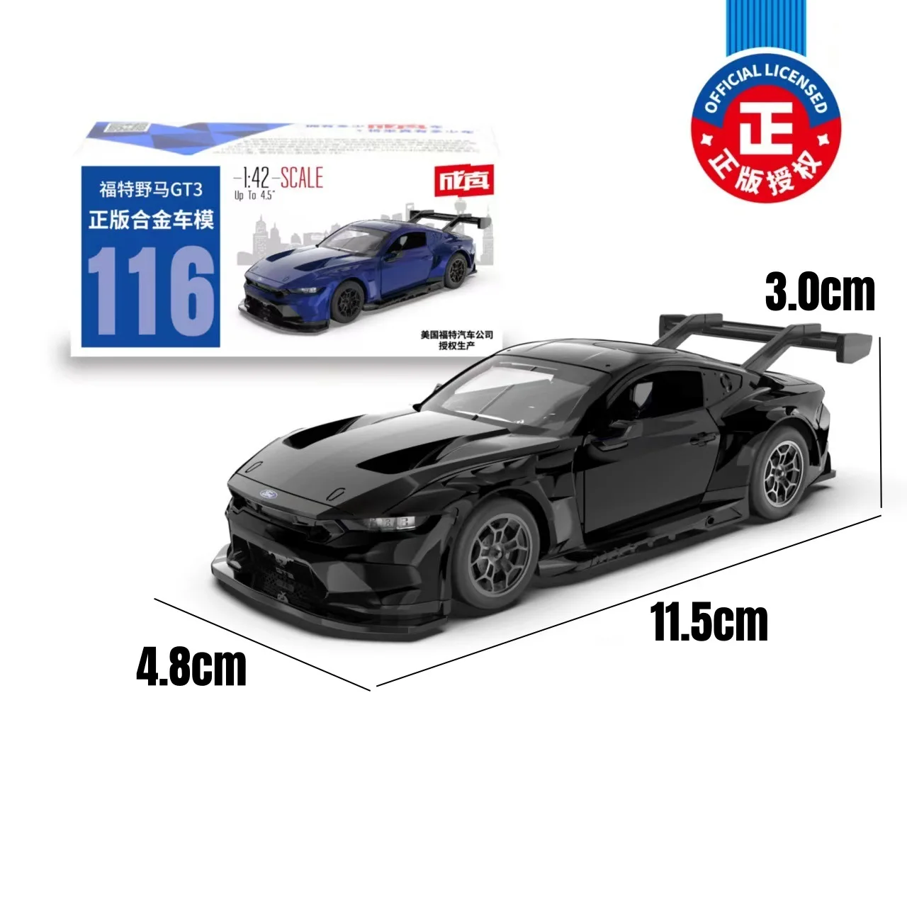 Ford Mustang GT3 1:42 Scale Diecast Model 5 Ford Mustang GT3 1:42 Scale Diecast Model - Image 5