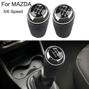 Mazda Black Leather Gear Shift Knob for 5-6 Speed 9 Sb96f9f9a26e54df7903e19271aa1628d0