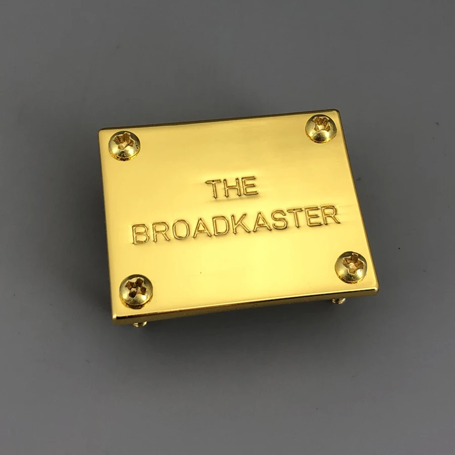 Gold Gretsch Broadkaster Headstock Plate 1 Gold Gretsch Broadkaster Headstock Plate