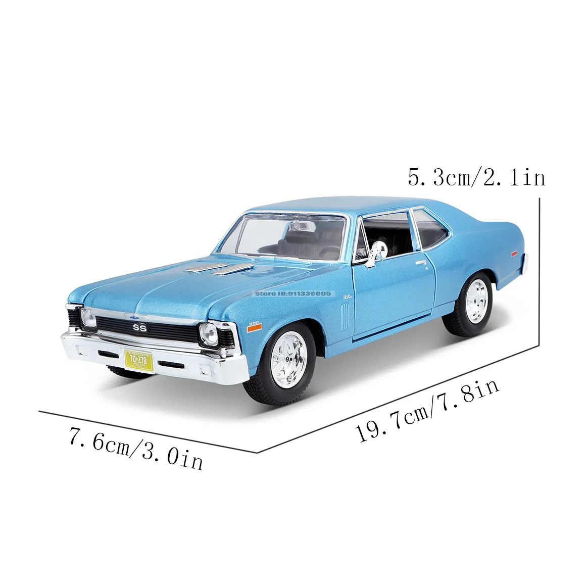 1970 Chevrolet NOVA SS 1:24 Die-Cast Model 5 1970 Chevrolet NOVA SS 1:24 Die-Cast Model - Image 5