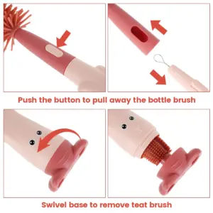 Silicone Baby Bottle Cleaning Set with Storage Stand 10 Sbb543282dd694436876a826709551e64U 2