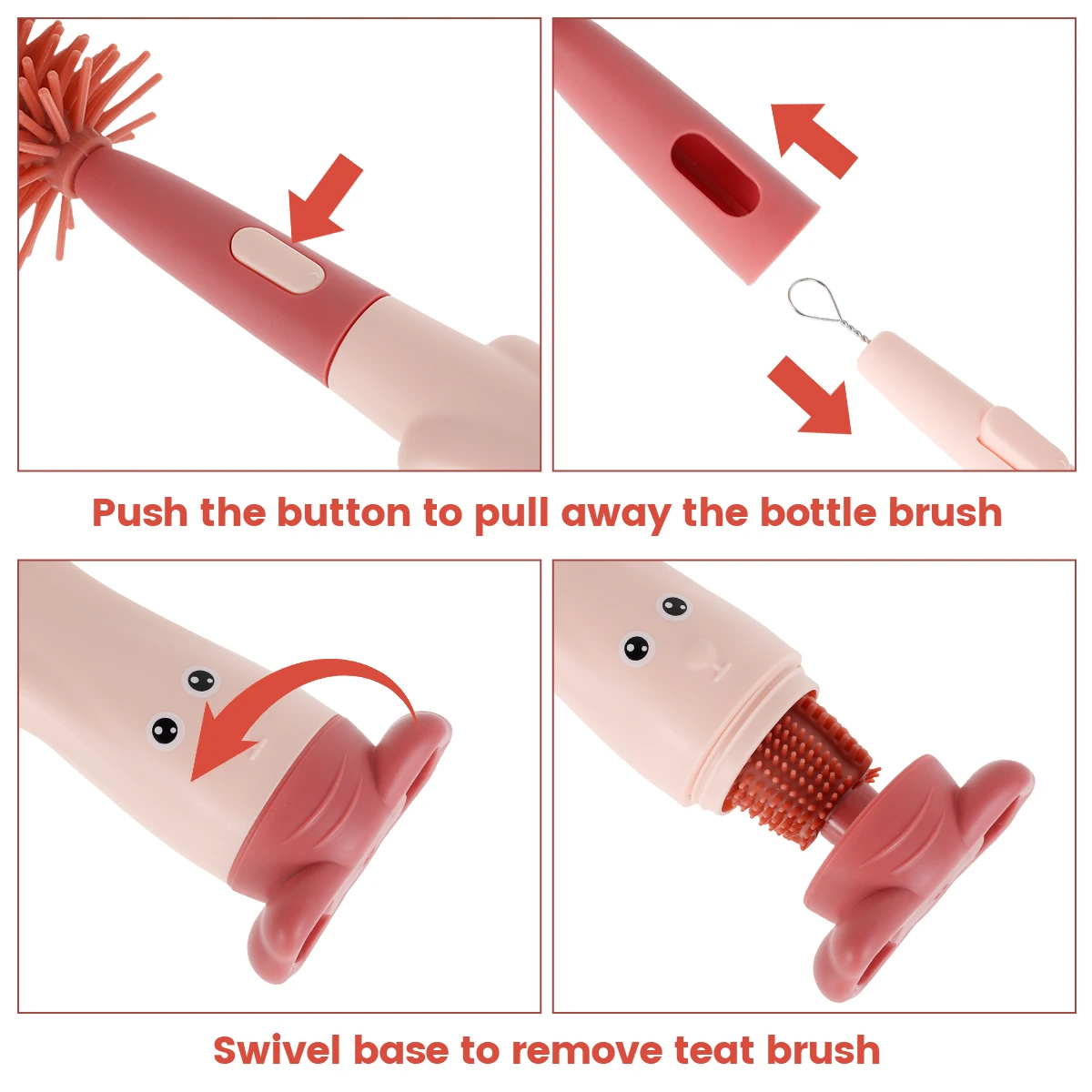 Silicone Baby Bottle Cleaning Set with Storage Stand 3 Silicone Baby Bottle Cleaning Set with Storage Stand - Image 3