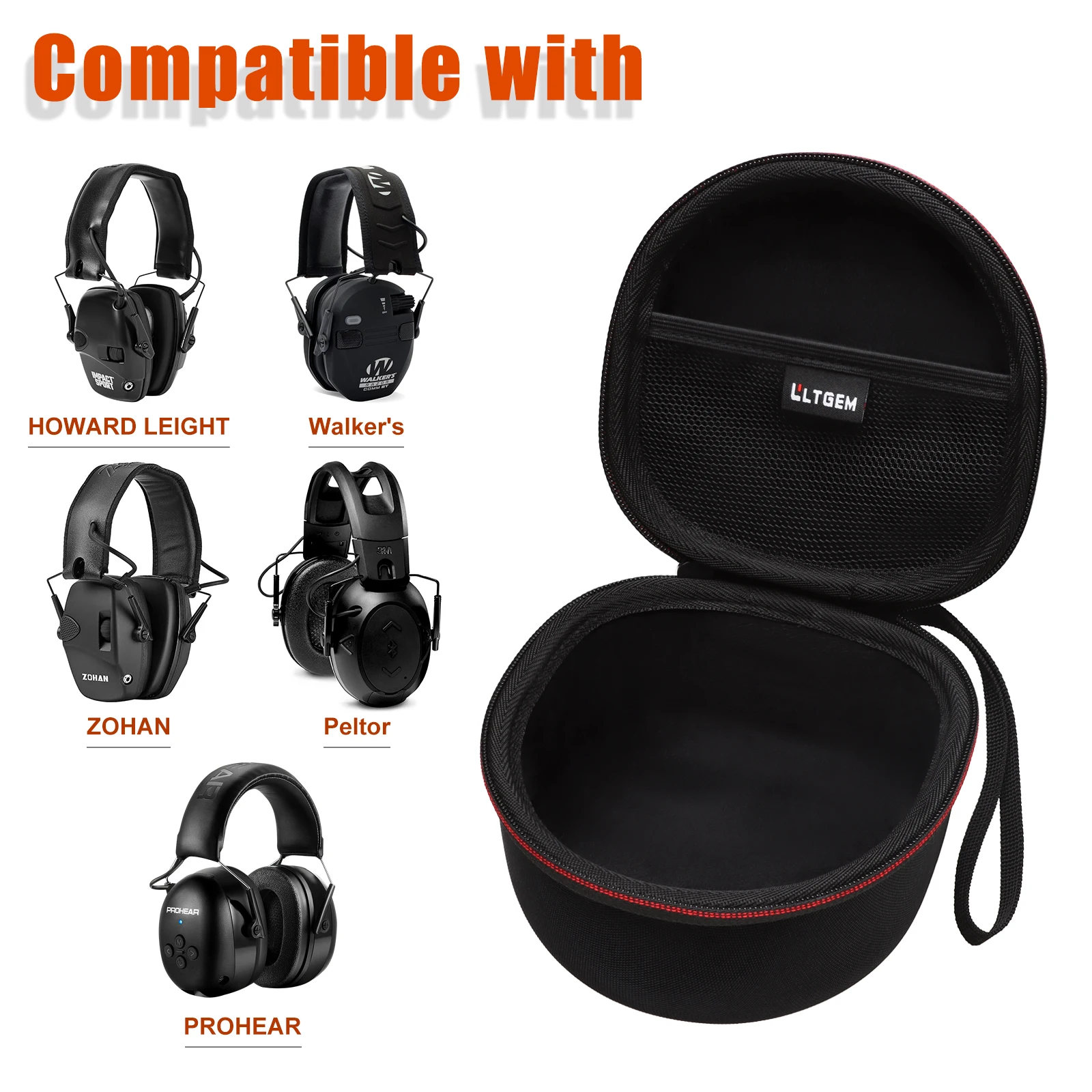Black EVA Case for Savior Apollo Earmuffs 5 Black EVA Case for Savior Apollo Earmuffs - Image 5