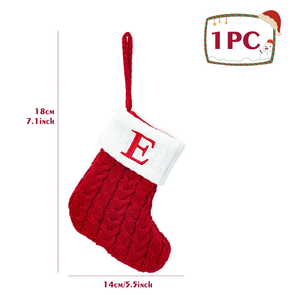 Festive Christmas Stocking with Letter Decor 13 Festive Christmas Stocking with Letter Decor - Image 13