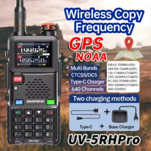Rugged Baofeng UV-5RH PRO GPS Walkie-Talkie