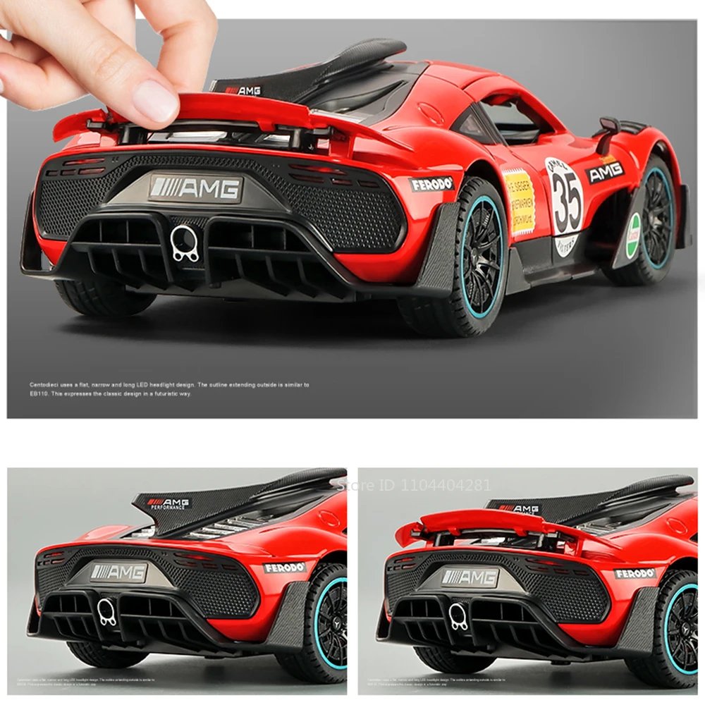 Red Alloy Sports Car Model 1:24 Scale 3 Red Alloy Sports Car Model 1:24 Scale - Image 3