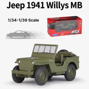 Welly Willys MB Jeep Miniature Collectible Model 8 Sbe24faa64d2b402385d3cf03527f969el