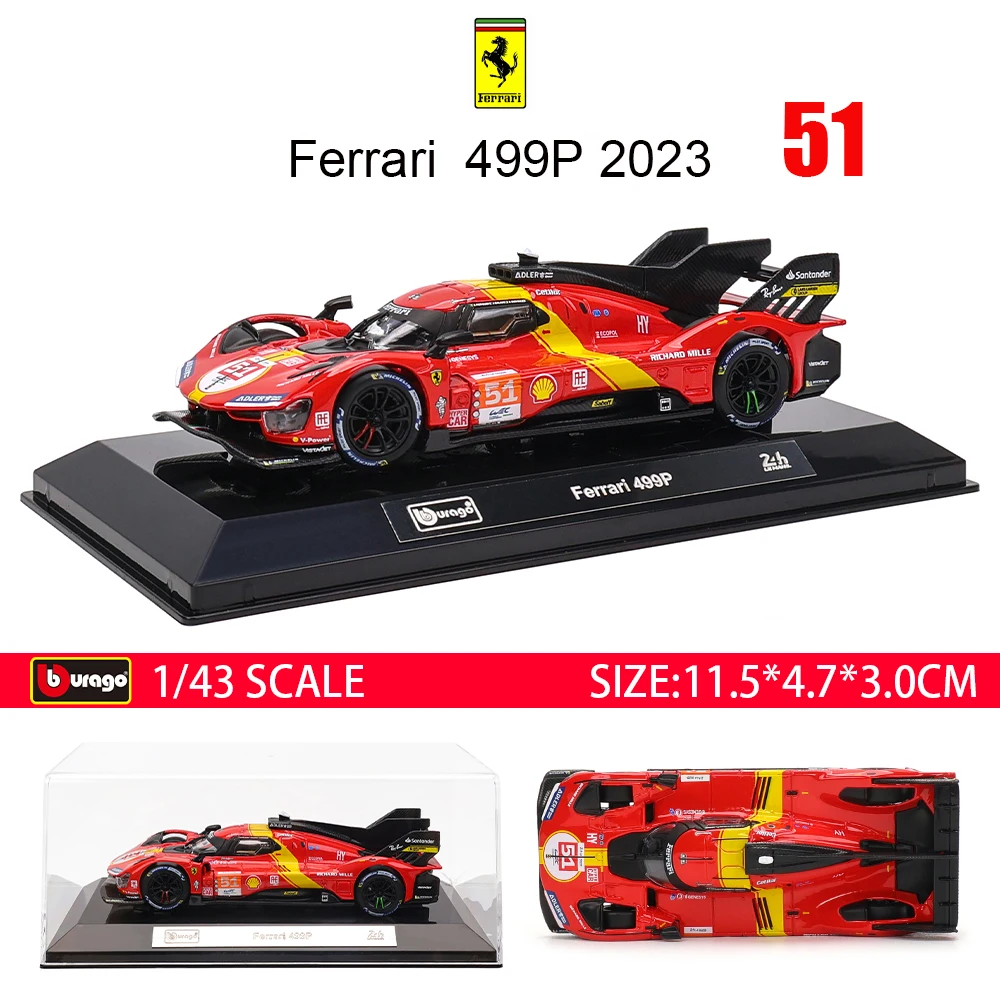 Ferrari 499P No.50 1:43 Scale Diecast Model 7 Ferrari 499P No.50 1:43 Scale Diecast Model - Image 7