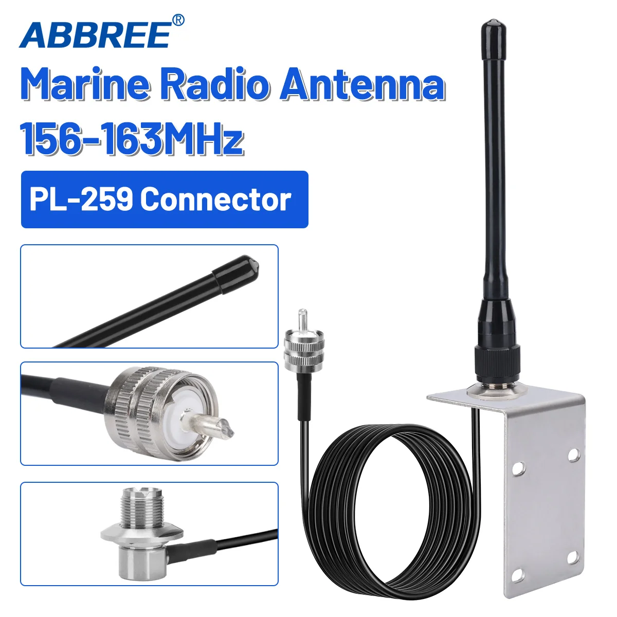 VHF Marine Radio Antenna 156-163MHz 2.0dB 7 VHF Marine Radio Antenna 156-163MHz 2.0dB - Image 7