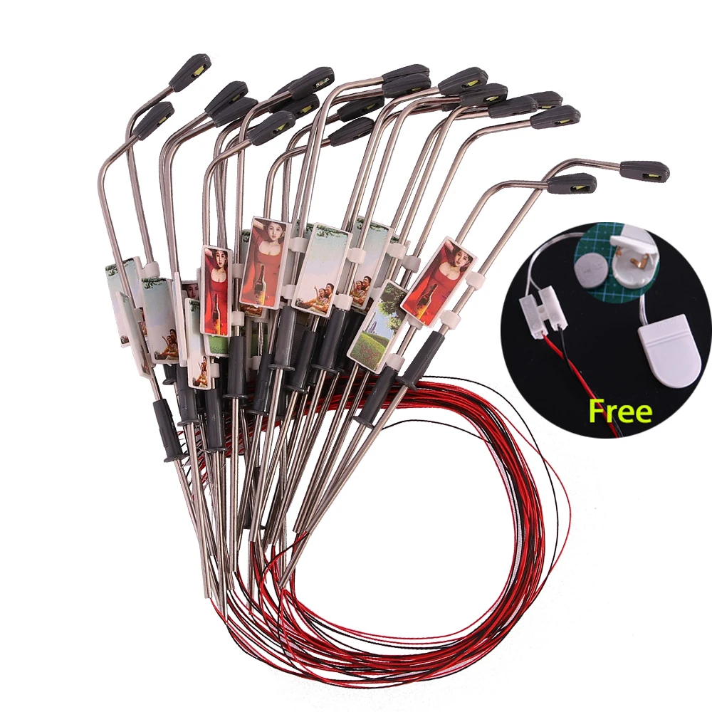 Miniature Vintage Street Lamps Set for Model Scenes 1 Miniature Vintage Street Lamps Set for Model Scenes