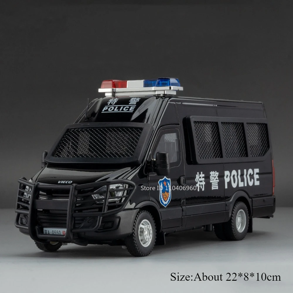 1:24 Diecast Police Car Model with Lights 7 1:24 Diecast Police Car Model with Lights - Image 7