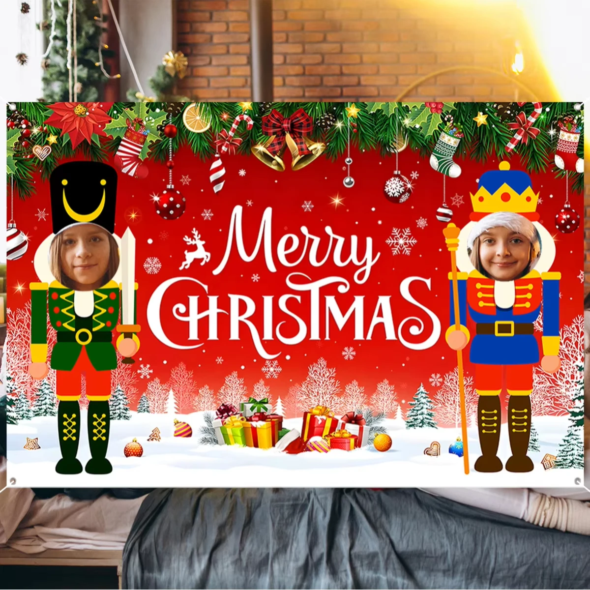 Festive Christmas Backdrop Cloth for Holiday Decor 3 Festive Christmas Backdrop Cloth for Holiday Decor - Image 3
