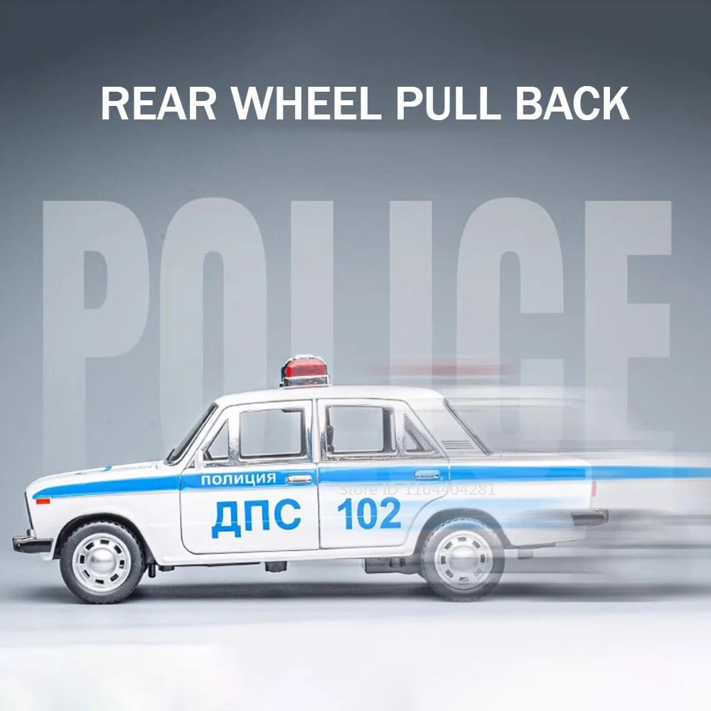 1:24 Lada Police Diecast Model for Collectors 5 1:24 Lada Police Diecast Model for Collectors - Image 5