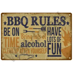 Retro BBQ Party Metal Sign Plaque 20x30 cm 34 Sc099e311ffbe474c87a1f11e3b1a82e33 2