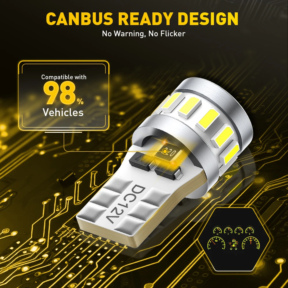 T10 W5W LED Interior Light Bulbs Set 2-Pack 4 T10 W5W LED Interior Light Bulbs Set 2-Pack - Image 4