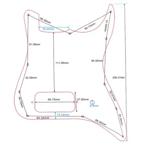 Custom Guitar Pickguard for Mini Strat Guitars 38 Sc145cae991f940ff82b739bf44ce56f7y