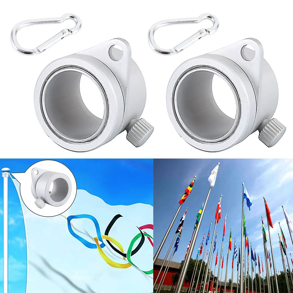 1.8m Stainless Steel Telescopic Flagpole Black White 9 1.8m Stainless Steel Telescopic Flagpole Black White - Image 9