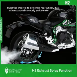 Kawasaki H2R Ninja 1:9 Scale Motorcycle Model 11 Sc15dc574f4584d03934842364df4c960w