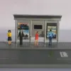 Miniature Urban Bus Stop Diorama for Collectors
