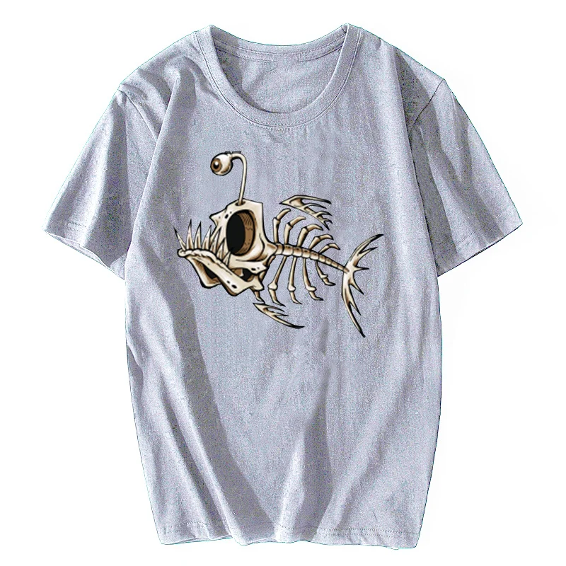 Bold Skeletal Fish Graphic T-Shirt for Men 4 Bold Skeletal Fish Graphic T-Shirt for Men - Image 4