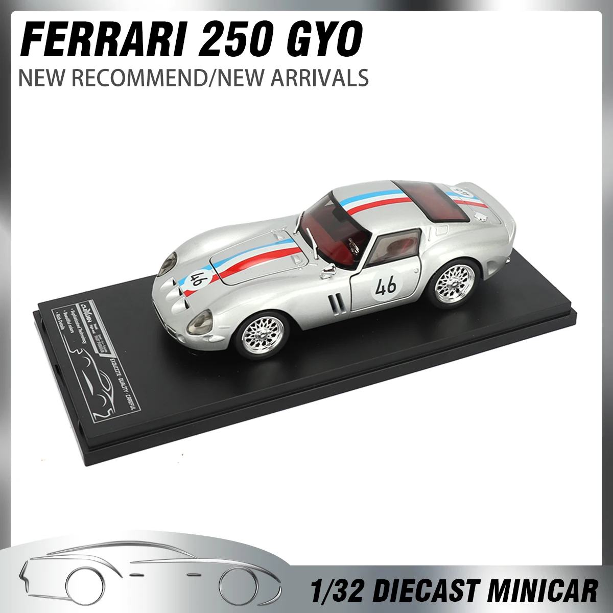 1:32 Ferrari 250 GTO Diecast Model in Vibrant Colors 4 1:32 Ferrari 250 GTO Diecast Model in Vibrant Colors - Image 4