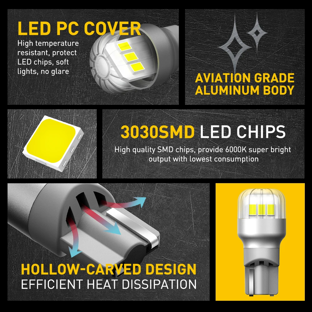 LED Reverse Light Bulbs Set for Vehicles 4 LED Reverse Light Bulbs Set for Vehicles - Image 4