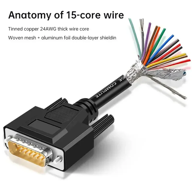 Black RS232 Connector Cable 0.5m-20m 4 Black RS232 Connector Cable 0.5m-20m - Image 4
