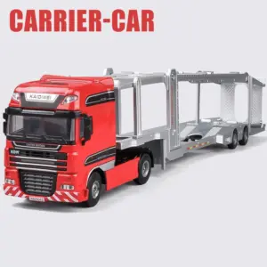 Alloy Double Deck Flatbed Trailer Model 1:50 Scale 18 Sc36a8a1639ba481a915190cdb9e396720