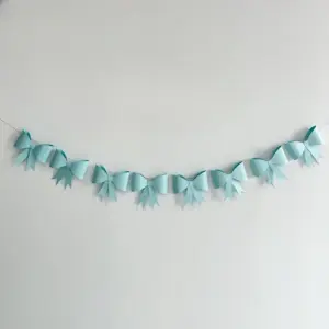 Pink Paper Garland Banner with Large Bows 11 Sc3e00cc0c98a48b4bf224d10e99ae736U