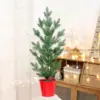 Mini Artificial Christmas Tree in Red Pot