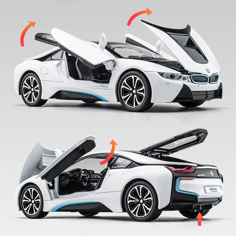 1:24 Scale BMW i8 Diecast Model Car 5 1:24 Scale BMW i8 Diecast Model Car - Image 5