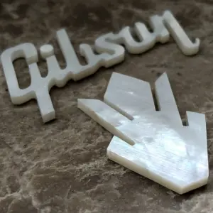 Mother of Pearl Guitar Logo Inlay for Gibson