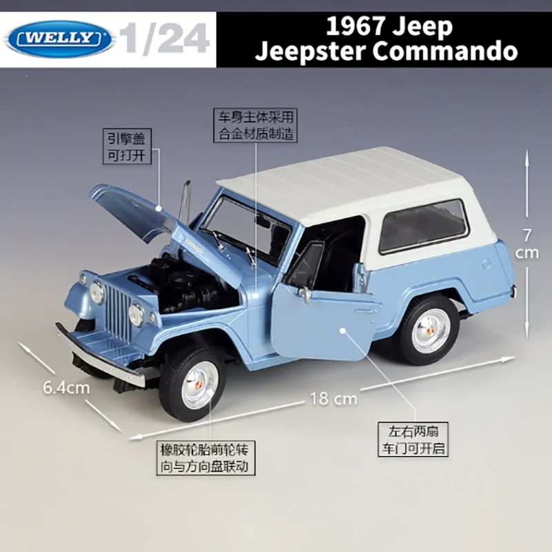 1967 Jeep Commando Model 1/24 Scale Collectible 2 1967 Jeep Commando Model 1/24 Scale Collectible - Image 2