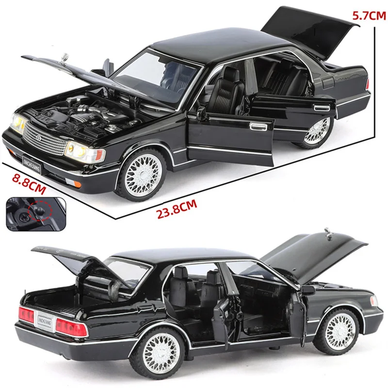 1:32 Scale Toyota Crown S130 Diecast Model with Sound and Lights 7 1:32 Scale Toyota Crown S130 Diecast Model with Sound and Lights - Image 7