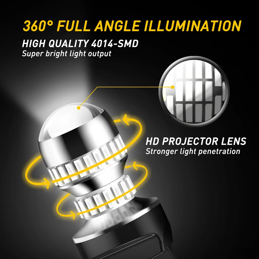 T20 7443 LED Bulb Set - 1200 Lumens, 54 SMD 3 T20 7443 LED Bulb Set - 1200 Lumens, 54 SMD - Image 3