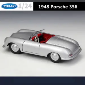 Silver Porsche 356 Roadster Diecast Model 1:24 Scale 9 Sc5d52d4e5db34326b42fafceb0e28badS