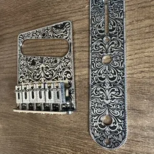 Decorative Alloy Guitar Bridge Set with Floral Design 7 Sc5e24bd30f6541e68eefcf4f80f3d05dL