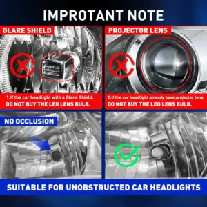 H7 LED Projector Headlight Bulbs 20,000 Lumens 10 Sc66269cccde1451e9109ffbfa8f6c760F