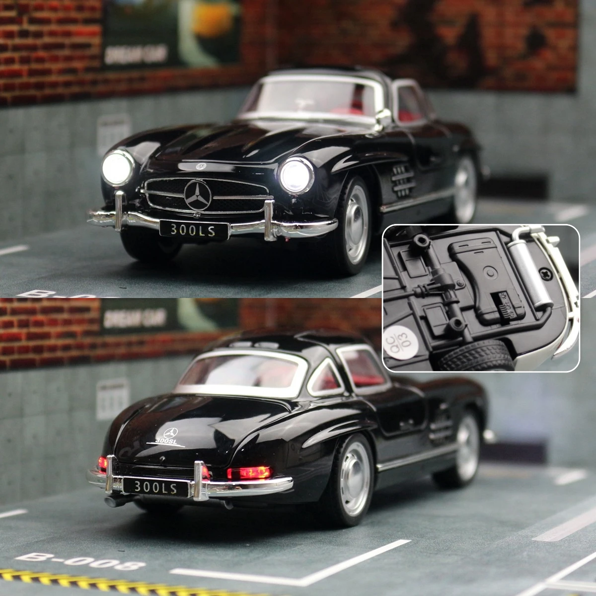 Mercedes-Benz 300SL 1:32 Diecast Model in White 3 Mercedes-Benz 300SL 1:32 Diecast Model in White - Image 3