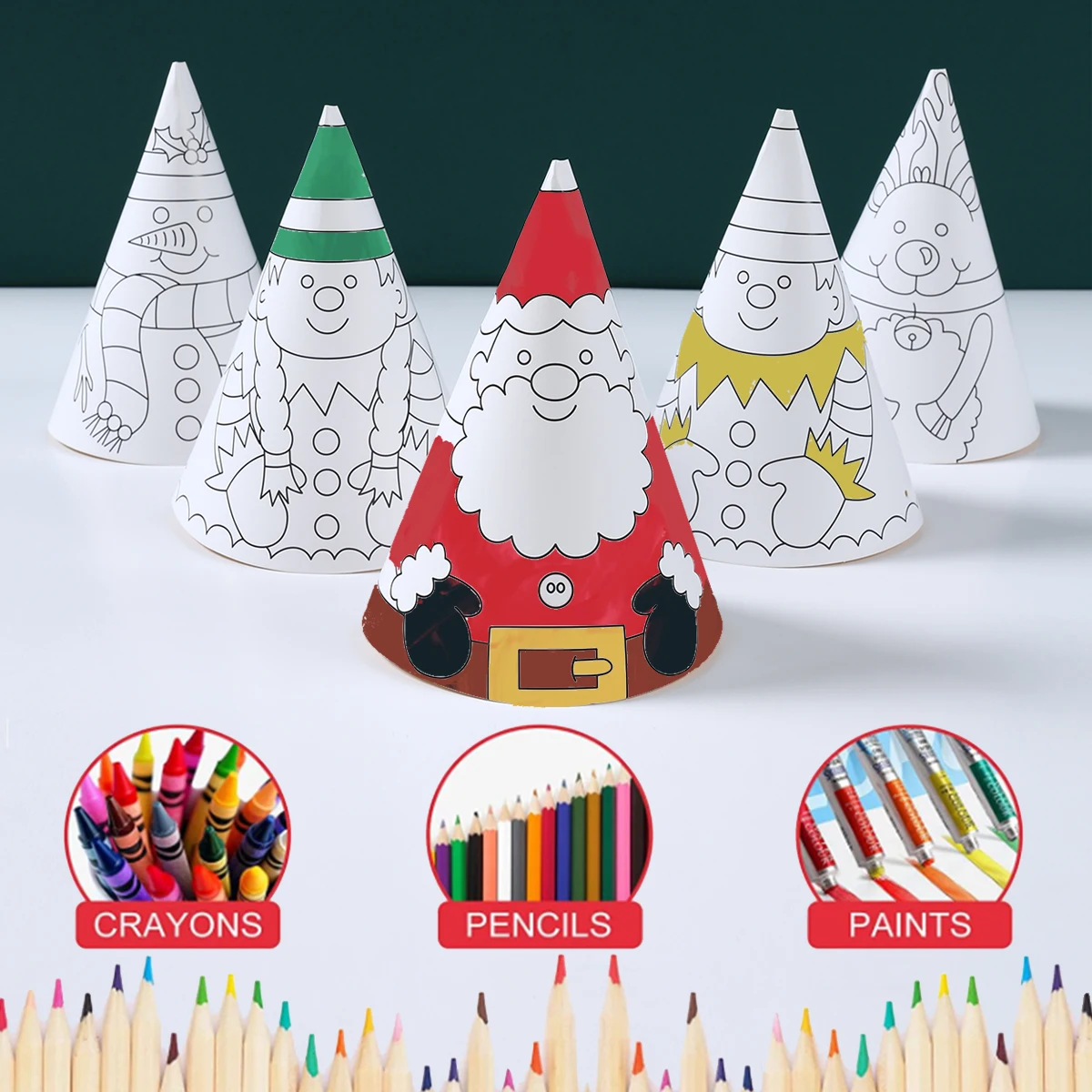 Festive Christmas Snowman Paper Hat in 2 Styles 3 Festive Christmas Snowman Paper Hat in 2 Styles - Image 3