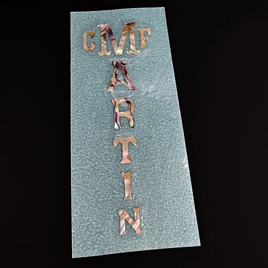 Abalone Guitar Peghead Decal with Holographic Finish 2 Abalone Guitar Peghead Decal with Holographic Finish - Image 2