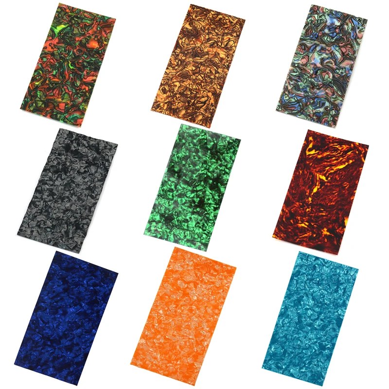 Vibrant Celluloid Guitar Headstock Veneer Sheets 1 Vibrant Celluloid Guitar Headstock Veneer Sheets