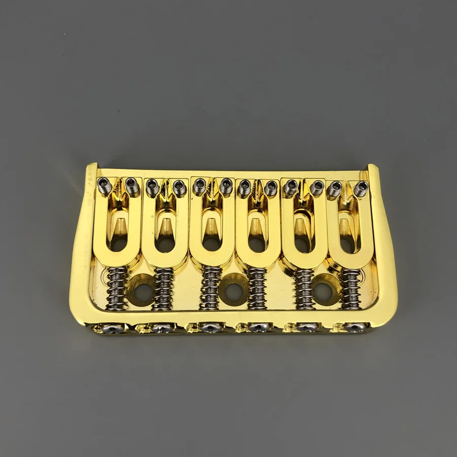 Gold Fixed Guitar Bridge for Six Strings 1 Gold Fixed Guitar Bridge for Six Strings