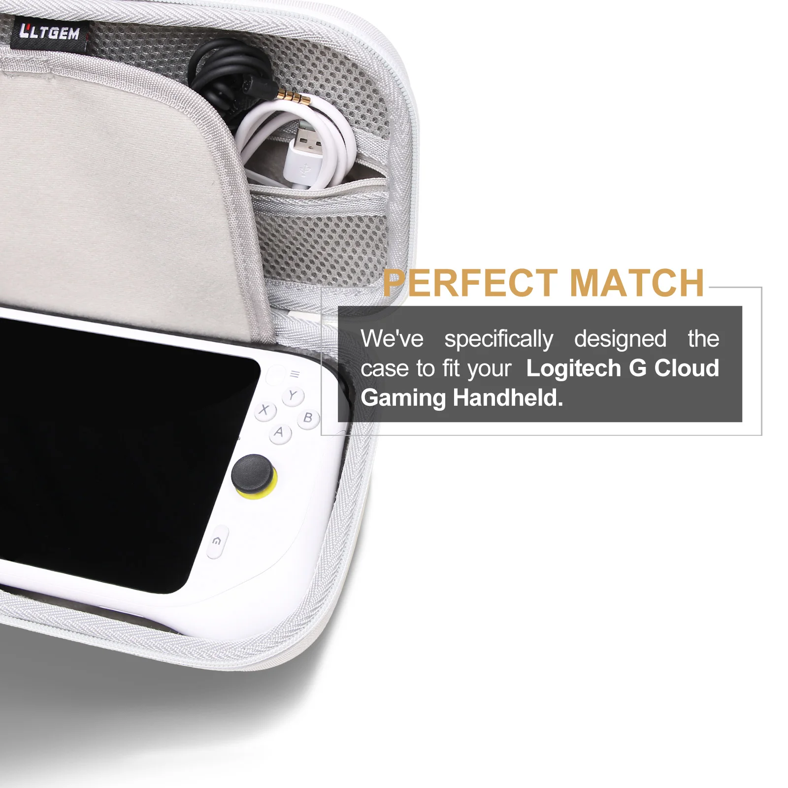 White EVA Case for Logitech G Cloud Console 2 White EVA Case for Logitech G Cloud Console - Image 2