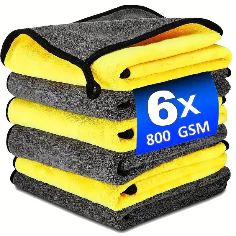 Double-Sided Microfiber Car Towels Set (3 Sizes) 1 Double-Sided Microfiber Car Towels Set (3 Sizes)