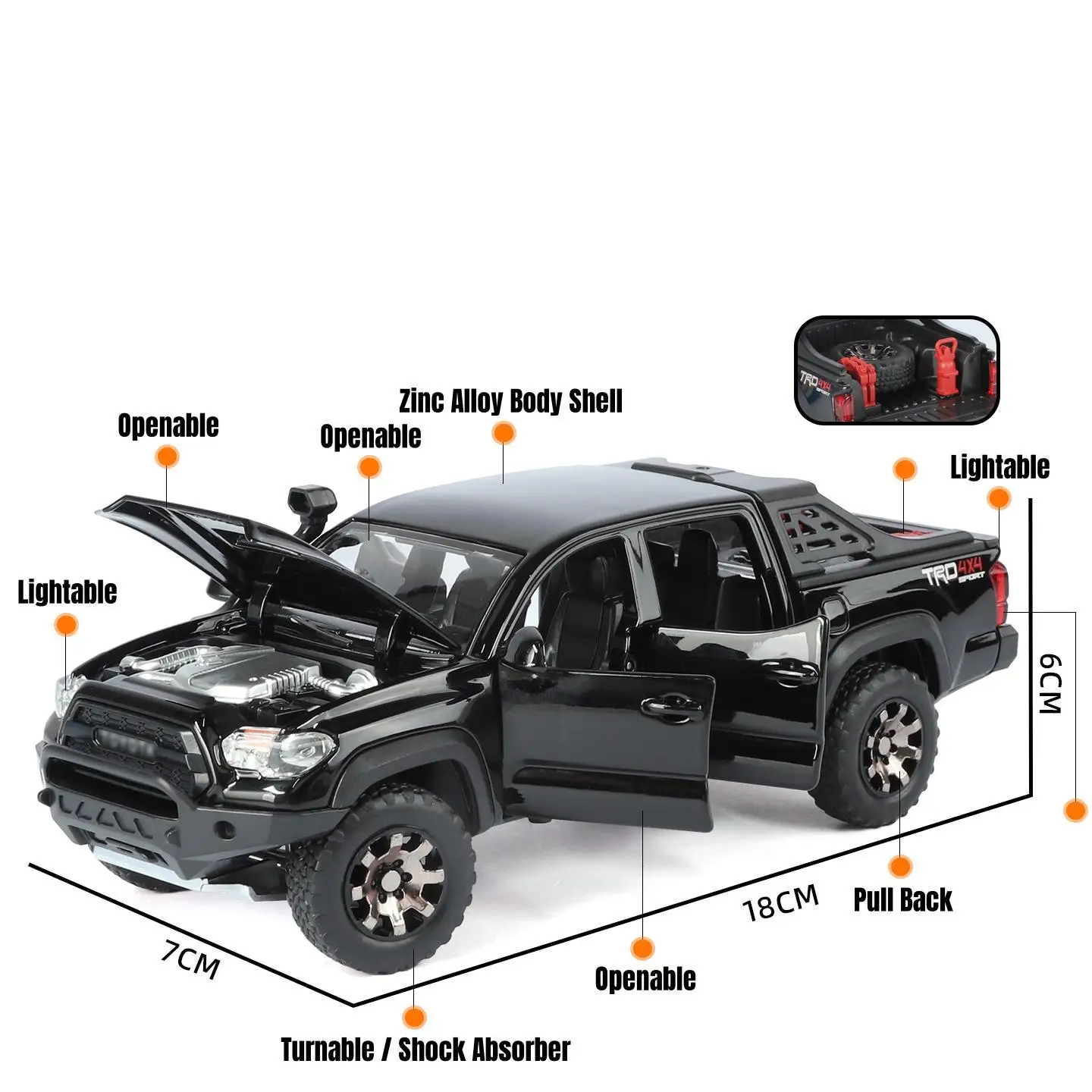 1/32 Scale Diecast Toyota Tacoma TRD Model 3 1/32 Scale Diecast Toyota Tacoma TRD Model - Image 3