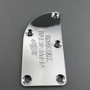 Musicman Guitar Neck Plate in Gold, Black Chrome, or Silver 6 Sca94393ce59441a5bdb2480f6b132329K