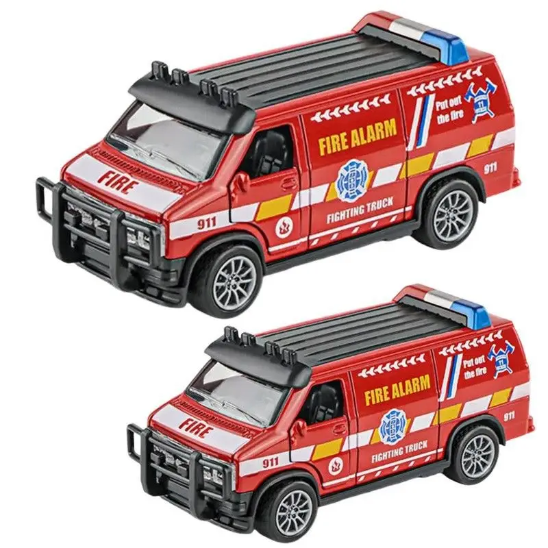 1:32 Scale Alloy Police Fire Truck Model 6 1:32 Scale Alloy Police Fire Truck Model - Image 6