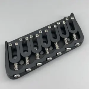 7-String Multi-Scale Guitar Bridge in Black