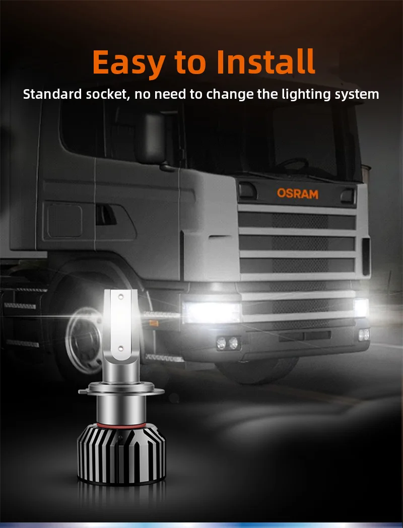 OSRAM H1, H4, H7 24V LED Bulbs 28W 5700K 6 OSRAM H1, H4, H7 24V LED Bulbs 28W 5700K - Image 6